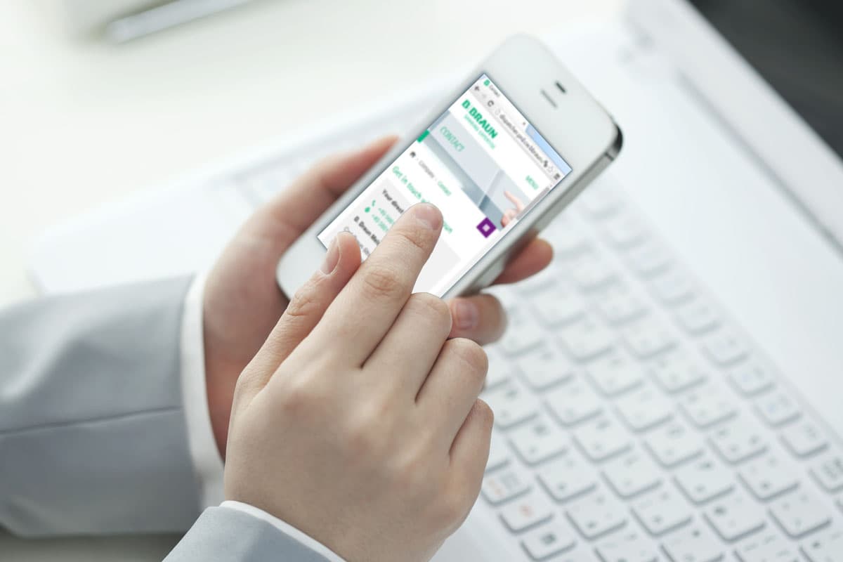 In dialog with B. Braun. Get in touch with us.&nbsp;